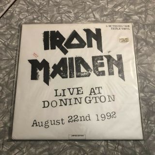Iron Maiden Live At Donington Lp Rare Vtg Powerslave Record