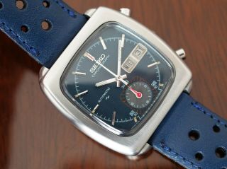 Vintage mens Seiko Monaco automatic chronograph 7016 - 5001 excelent 10