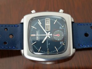 Vintage mens Seiko Monaco automatic chronograph 7016 - 5001 excelent 7