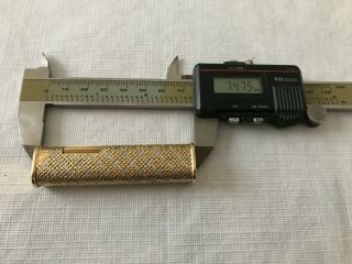 Rare Vintage Dunhill Solid Yellow White18K Gold Weave Cigarette Lighter 4