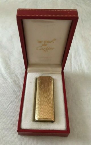 Rare Vintage Authentic Cartier Solid 18k Gold Cigarette Lighter