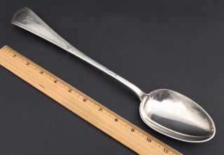 Large Antique Mid 19thC Charles Kennard Sterling Silver Stuffing Serving Spoon 2