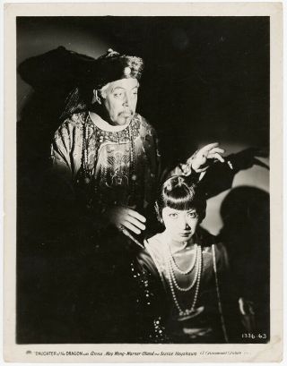 Anna May Wong,  Warner Oland Daughter Of The Dragon 1931 Vintage Photograph