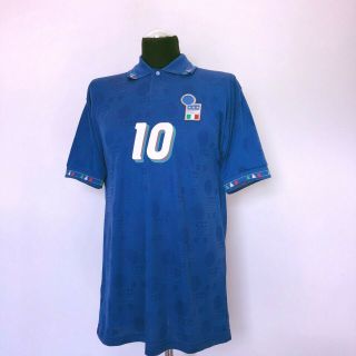 BAGGIO 10 Italy Vintage Diadora Home Football Shirt USA 94 1993/94 (M/L) Italia 4