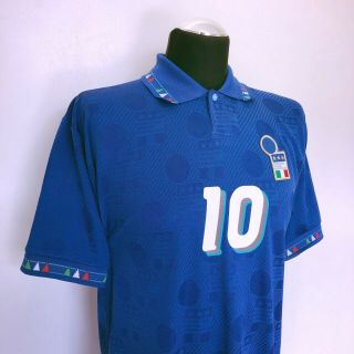 BAGGIO 10 Italy Vintage Diadora Home Football Shirt USA 94 1993/94 (M/L) Italia 5
