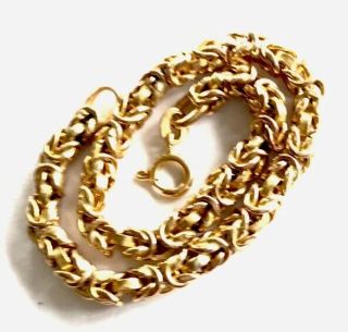 Vintage 9ct Gold Thick Ornate Linked Bracelet 8 Inches 20cm Long 5.  5g Gift Boxed