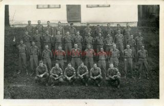 046 Wwii 103rd Division Mp Photo 409th Inf Mp Platoon Group Shot