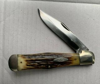 Vintage Case Xx Folding Hunter Stag Handle Folding Knife