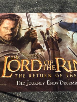 RARE 2003 LORD OF THE RINGS Return Of The King Movie Theater Banner 10’x5’ HUGE 6