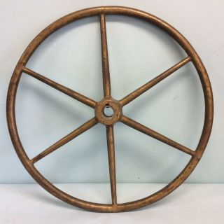 Brass Ships Wheel 19.  5” Diameter
