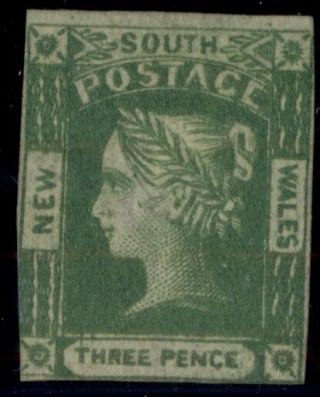 South Wales 17,  3p Green,  Og,  Hinged,  Close To Cut - In Margins,  Rare Stamp,