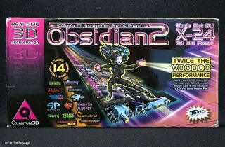 Very Rare Quantum 3d Obsidian 2 X - 24 Boxed