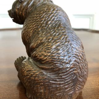 An Antique Charming Black Forest Carved Wood Bear,  19th Century.  13cm High. 9