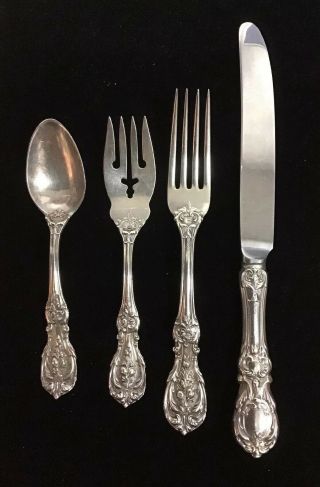 4 Pc Francis Ist Reed & Barton Sterling Silver Place Setting No Monogram