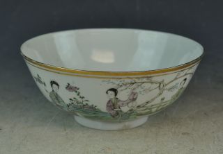 Antiqu.  Chinese Hand Painted Porcelain Bowl