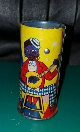 Vintage Black Americana Tin Litho Rattle Noise Maker 2