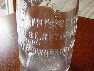 RARE 1890 ' s RED GATE Newton JERSEY Tin Top N.  J.  dairy jar milk bottle TINTOP 7