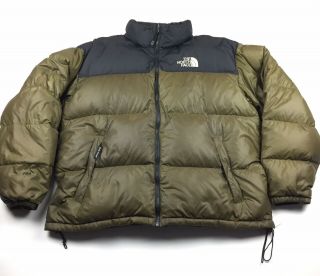 Rare Vintage 1999 The North Face Olive Green Nuptse 700 Down Jacket Xxl - Xl
