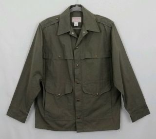 Vintage Filson Khaki Green Cotton Cruiser Hunting Jacket Style 51 Mens 40 M