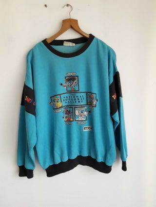 Rare Vintage 80s Adidas Take Off Roughrat Gallery Street Sweatshirt Top L Xl