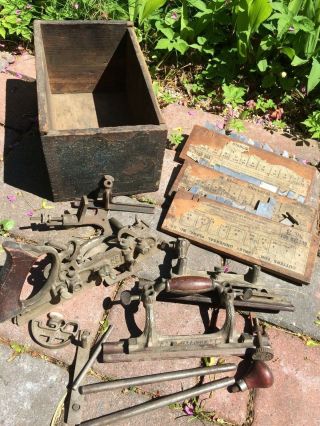 Antique Stanley No 55 Combination Planer Box Cutters Incomplete (772)