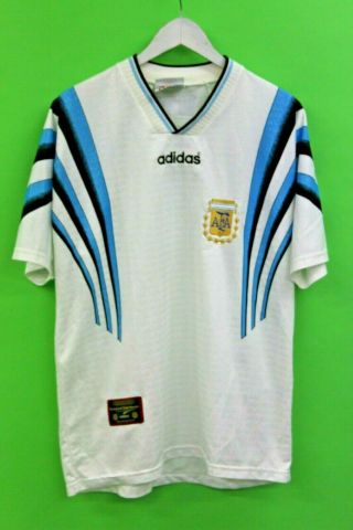 Vintage Adidas Argentina Football Away Shirt Jersey Trikot Camiseta 1996/1997 M