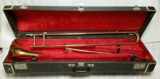 Vintage King Cleveland 605 Trombone Hard King Case & Mouthpiece