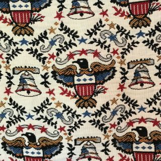 Vintage Cannon Royal Family Eagle Bedspread America Patriotic Coverlet Woven