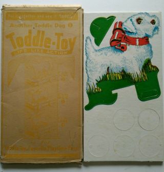 Vintage 1943 Toddle Toy Dog Pull Paper Doll Punch Out Antique Otis Lawson