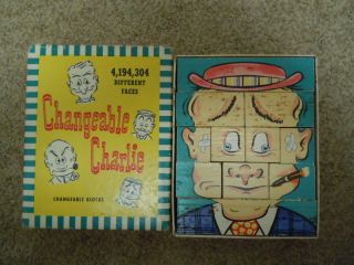 Changeable Charlie Changeable Face Blocks 1948 4,  194,  304 Faces