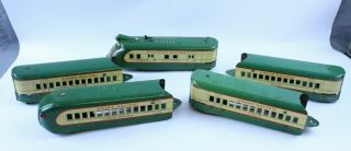Vintage Marx O Gauge Green Union Pacific Streamlined Passenger Train Set