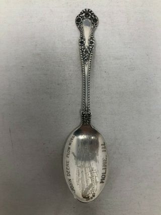 Gorham Sterling Silver Souvenir Spoon John Deere Plow Moline Illinois