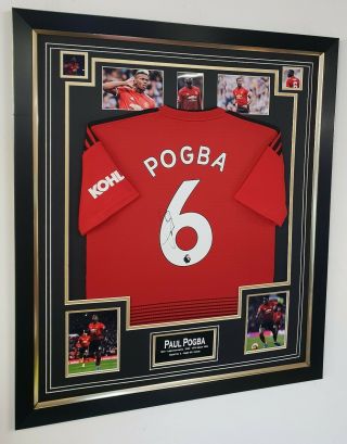 Rare Paul Pogba Signed Shirt Jersey Autographed Display Aftal Dealer