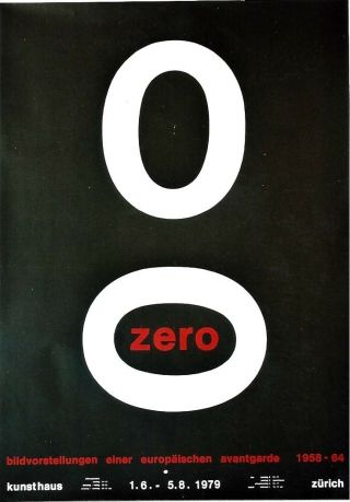 Vintage Poster Zero Group Art Expo Zurich 1979