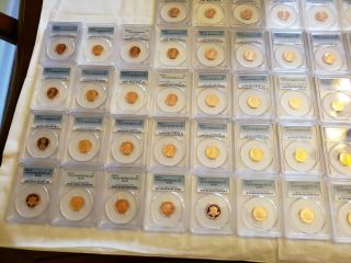 LINCOLN CENT COMPLETE SET 54 PCGS PR69 DCAM 1973 TO 2019 RARE TYPE 2 ' S 11
