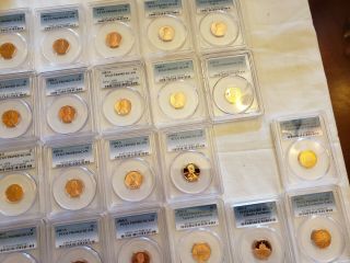 LINCOLN CENT COMPLETE SET 54 PCGS PR69 DCAM 1973 TO 2019 RARE TYPE 2 ' S 4