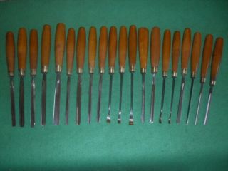 Vintage Marples English Carving Chisels,  Circa 1930/50 S In