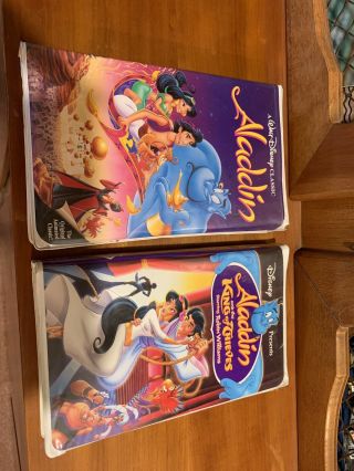 Aladdin (VHS,  1993) and Aladdin and the King Of Thieves (VHS) RARE Clamshell 2