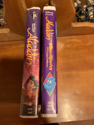Aladdin (VHS,  1993) and Aladdin and the King Of Thieves (VHS) RARE Clamshell 3