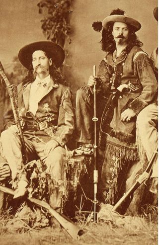 Wild Bill Hickok And Buffalo Bill Cody Western Figure From Actual Photo 8 " X 10 "