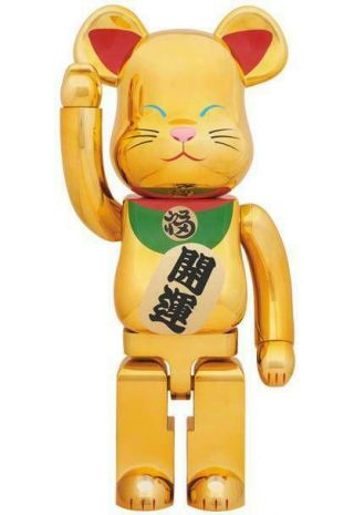 Be@rbrick 1000 Manekineko Lucky Cat Gold Ver 2 Rare Medicom Toy Bearbrick