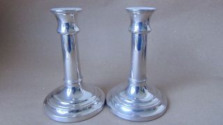 Quality Pair Sterling Silver Candlesticks London 1993