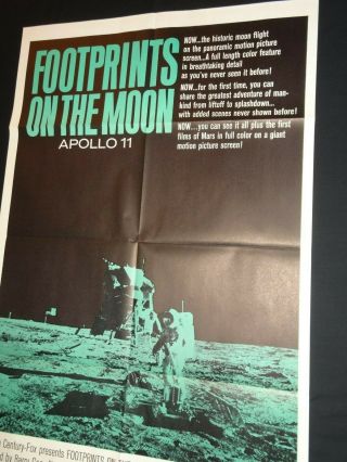 Footprints On The Moon 1969 Apollo 11 Landing Vintage Film Movie Poster 2