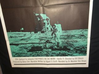 Footprints On The Moon 1969 Apollo 11 Landing Vintage Film Movie Poster 6