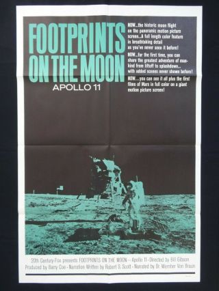 Footprints On The Moon 1969 Apollo 11 Landing Vintage Film Movie Poster 8