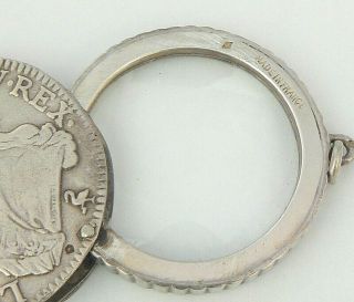 FRANCE - LOUIS XVI 1784 Silver ECU Coin - Pendant MAGNIFYING GLASS - Vgc 4