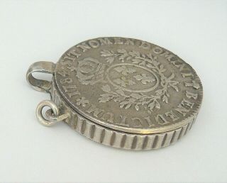 FRANCE - LOUIS XVI 1784 Silver ECU Coin - Pendant MAGNIFYING GLASS - Vgc 6