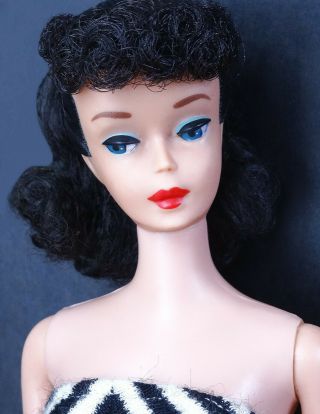 Stunning Vintage 5 Brunette Ponytail Barbie Doll