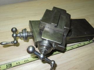 Vintage machinist lathe compound cross slide from Hardinge Cataract bench lathe 4