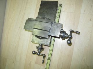 Vintage machinist lathe compound cross slide from Hardinge Cataract bench lathe 5